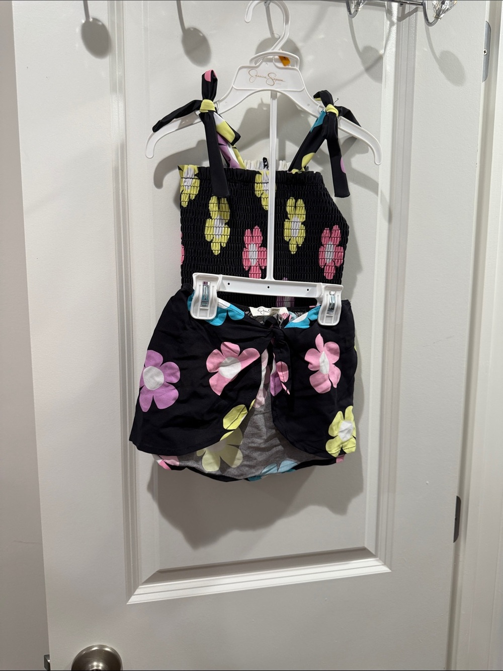 Jessica Simpson Black Floral Bthing suit & cover up 3T NWT